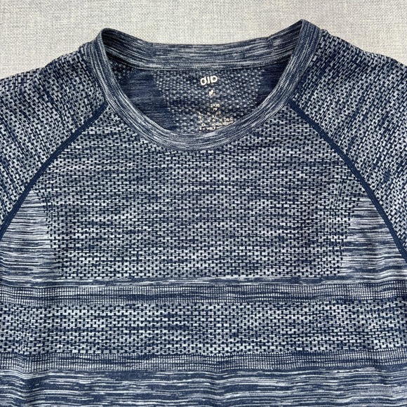 Dip Performance Active Long Sleeve Shirt Men Medium Heather Blue Yoga Athleisure - Picture 2 of 7